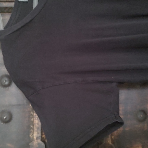 Lacoste Black V-neck Short Sleeve Tee w/ Alligator Logo - Picture 4 of 5